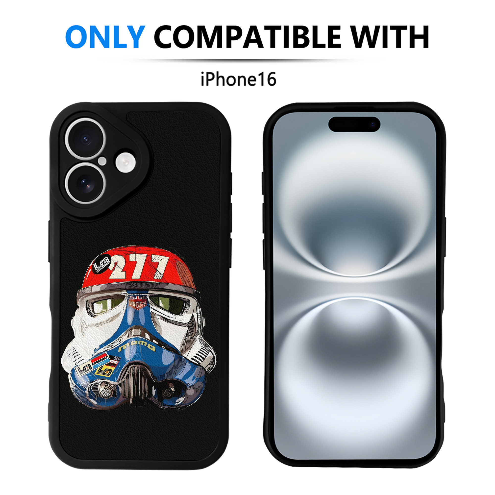 （画像用） スター・ウォーズ Star Wars 【iPhone 16シリーズ対応】シリコンスマホケース（レザー調） 材質：シリコン